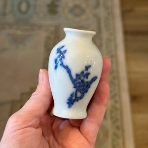 Mini Blue and White Vase